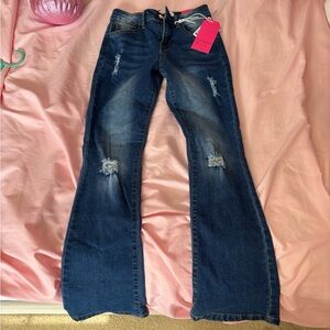 NWT Girls Dark wash flair jeans size 10